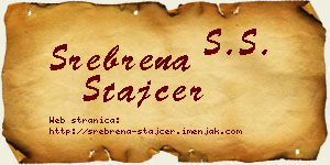Srebrena Štajcer vizit kartica